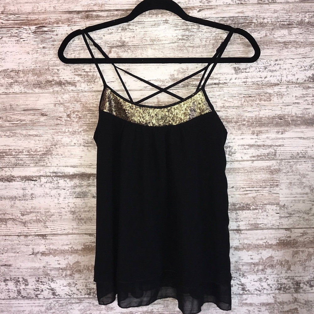 Black sequence shirt